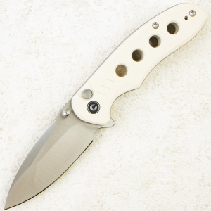 Нож CIVIVI Triptych, Satin, 14C28N, G10 Ivory Handle, C23085B-2